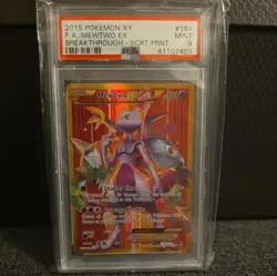 Mewtwo EX 164/162 BREAKthrough Pokemon Card Ultra Rare Full Art - PSA 9 MINT - Image 1