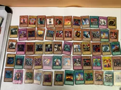 Vintage Yugioh Trading Card Lot Of 55 1996 Magician Shield Dragons Assorted - Image 1