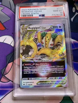 2023 Pokemon SWSH Crown Zenith # 114 Regigigas VSTAR PSA 10 Card! GEM MINT - Image 1