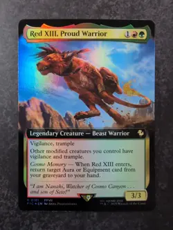 Red XIII, Proud Warrior- Extended Art FOIL Final Fantasy Magic The Gathering - Image 1