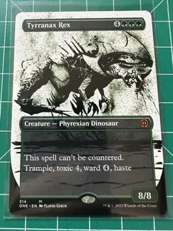 MTG 1X Tyrranax Rex X1 (Borderless) Phyrexia: All Will Be One Magic - NM/MT - Image 1