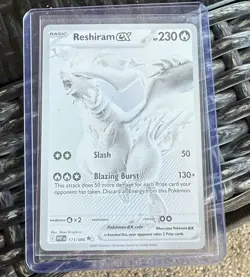 Reshiram ex 173/086 White Flare Black White Rare NM English Pokemon Card Bwr - Image 1