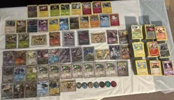 Pokemon TCG 37 EX/GX/Trainer, 19 Holos, 7 Coins, and 800+ Bulk Cards - Image 1