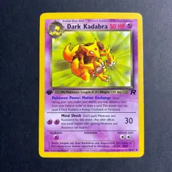 Dark Kadabra 39/82 Team Rocket 1st Edition WOTC MP Pokemon Card - Image 1