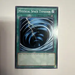 3x Yu-Gi-Oh TCG Mystical Space Typhoon HSRD-EN053 1st Edition Common Card NM - Image 1