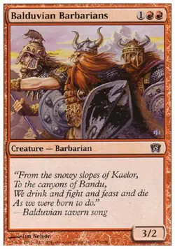 Balduvian Barbarians -Foil Medium Play MTG 8th Edition - Image 1