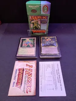 MtG Invasion 'Heavy Duty' Theme Deck from 2000 | Opened - Complete - Image 1