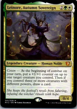 LEINORE, AUTUMN SOVEREIGN mtg NM-M Innistrad: Midnight Hunt Commander 1 Mythic - Image 1