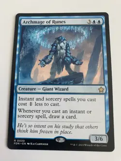 Magic MTG Archmage of Runes FDN 0030 Regular Rare - NM condition Giant Wizard - Image 1