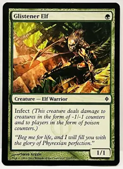 Glistener Elf- #111- MTG- New Phyrexia- Regular- NM - Image 1