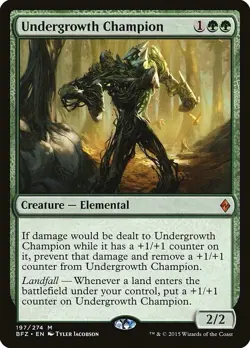 Undergrowth Champion MtG Battle for Zendikar 197/274 Lightly Played - Image 1