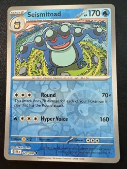 Pokemon TCG - Seismitoad - Reverse Holo - 021/086 - SV: Black Bolt - Image 1