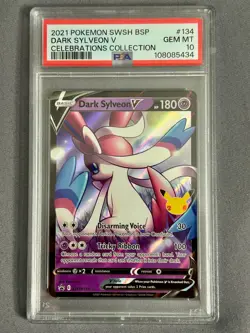 2021 Pokemon SWSH Dark Sylveon V Celebrations Collection PSA 10 GEM MINT - Image 1