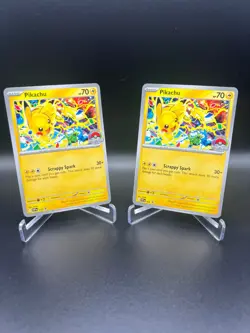 2x Pikachu Promo 2025 World Championships SVP EN 225 Pokemon Worlds NEW PROMO - Image 1