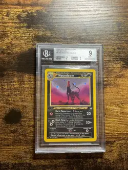 Pokemon Houndoom Neo Revelation 1st Edition Holo Rare #8 BGS 9 Mint - Image 1