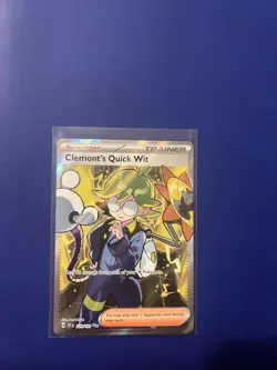 Clemont's Quick Wit 229/191 Sv08 Surging Sparks Ultra Rare Pokemon Holo - Image 1