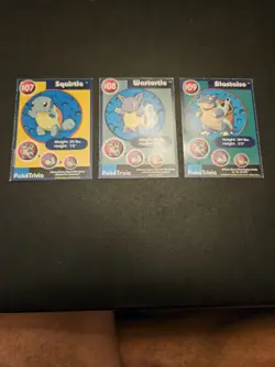 Lot of 3 Pokemon PokeTrivia Burger King Cards 1999 Blastoise Wartortle Squirtle - Image 1