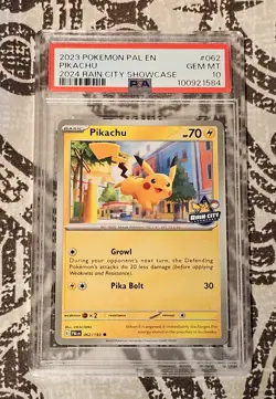 Pokemon Pikachu Rain City Showcase Promo #062 PSA 10 - Image 1