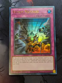 Evenly Matched - RA01-EN074 - 1st Edition Ultra Rare YuGiOh TCG Card - Image 1