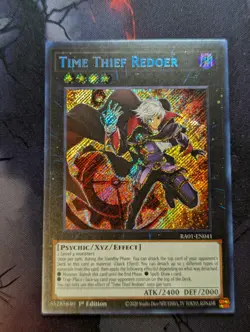 YUGIOH RA01-EN041 Time Thief Redoer Secret Rare 1st Edition NM - Image 1