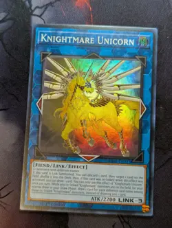 YuGiOh Knightmare Unicorn Super Rare 1st Edition RA01-EN043 - Image 1
