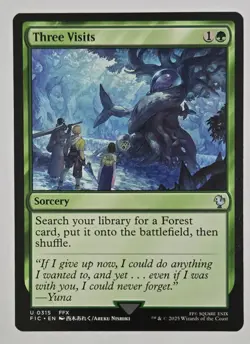 Magic The Gathering MTG THREE VISITS Final Fantasy NM Near Mint - Image 1