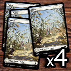 4x Plains - Near Mint - Bloomburrow - Magic the Gathering - Image 1
