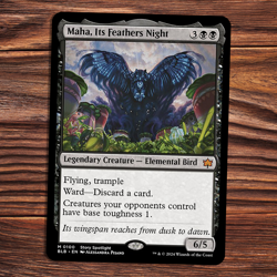 Maha, Its Feathers Night - Near Mint - Bloomburrow - Magic the Gathering - Image 1