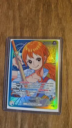 Nami Leader Alt Art Holo - One Piece - A Fist of Divine Speed OP11-041 English - Image 1