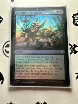 CONSUMED BY GREED (FOIL) (BLB) Bloomburrow - MTG - NM - Image 3