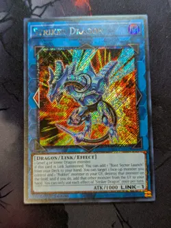 Striker Dragon RA01-EN046 Platinum Secret Rare 1st Edition YuGiOh TCG Card - Image 1