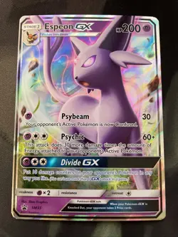 Espeon GX SM35 Sm Holo Pokemon Card Promo Psychic Type Stage 1 Full Art - Image 1