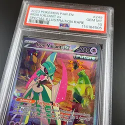 PSA 10 Iron Valiant ex 249/182 Pokemon Paradox Rift Graded Card - Image 2