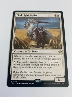 Skyknight Squire R 0023 FDN Foundations Magic The Gathering MTG Rare Card - Image 1