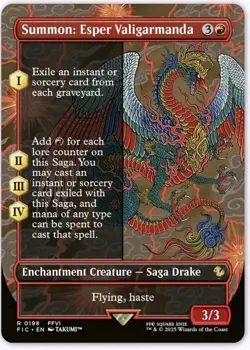 Summon: Esper Valigarmanda (Borderless) MTG Commander FINAL FANTASY 0198 NM - Image 1