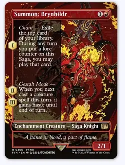 Summon: Brynhildr (Borderless) Final Fantasy MTG Regular Rare 0366 (NM) - Image 1