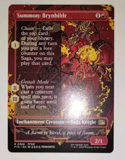 Summon: Brynhildr (Borderless) Final Fantasy MTG Regular Rare 0366 (NM) - Image 3