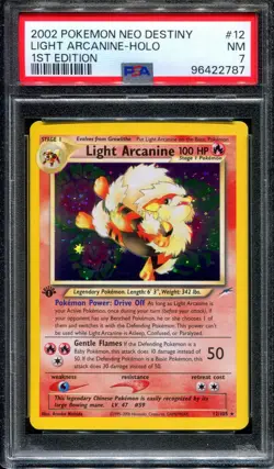 Light Arcanine 1st Edition PSA 7 Holo Rare 12/105 Pokemon Neo Destiny - Image 1