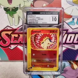 CGC 10 Cyndaquil 105/165 Reverse Holo - Expedition - Pokemon TCG - SHIPS FAST - Image 1