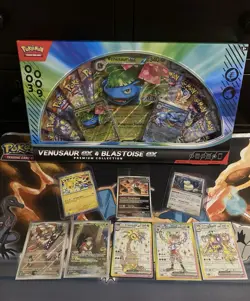Pokemon TCG Venusaur EX and Blastoise EX Premium Collection - GameStop Exclusive - Image 1