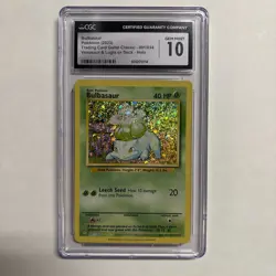 CGC 10 GEM MINT Bulbasaur 001/034 CLASSIC Collection HOLO Pokemon Card 173 - Image 1