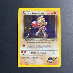 Pokemon TCG - Rocket's Hitmonchan 11/132 Holo Rare - WOTC Gym Heroes - LP - Image 1