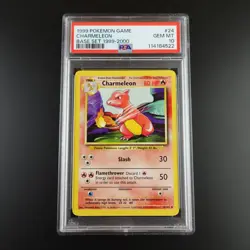 PSA 10 Charmeleon 24/102 Base Set 1999-2000 4th Print Non Holo Pokemon Card - Image 1