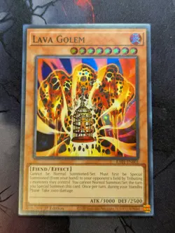 YuGiOh Lava Golem Super Rare 1st Edition RA01-EN001 - Image 1