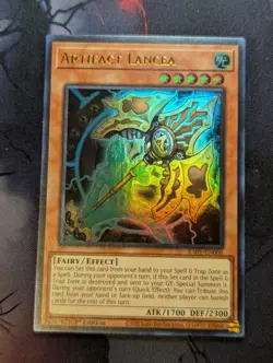 YUGIOH RA01-EN006 Artifact Lancea ULTRA Rare 1st Edition - Image 1
