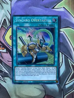 DAMA-EN067 Synchro Overtake Secret Rare 1st Edition NM Yugioh Card - Image 1