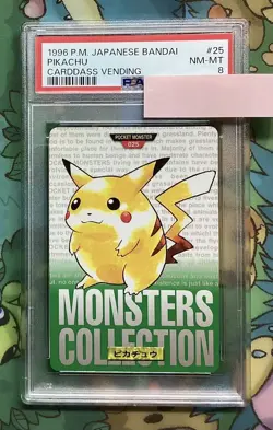 Pokemon Cards Carddass Green Pikachu Psa8 025 - Image 1