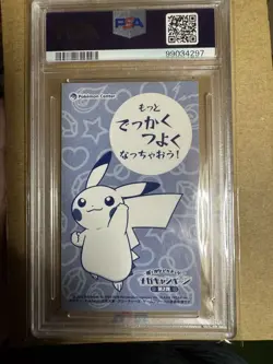Pokemon Poncho Pikachu Business Card Psa8 - Image 2