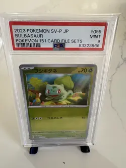 PSA 9 Bulbasaur 059/SV P Pokemon SV P Promo Japanese 2023 151 Card File Sets - Image 1