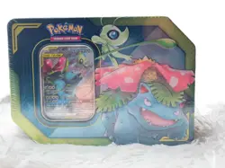 Pokemon TCG Celebi & Venusaur GX Tag Team Tin (FIRST PRINT) !!! Team Up - Image 1